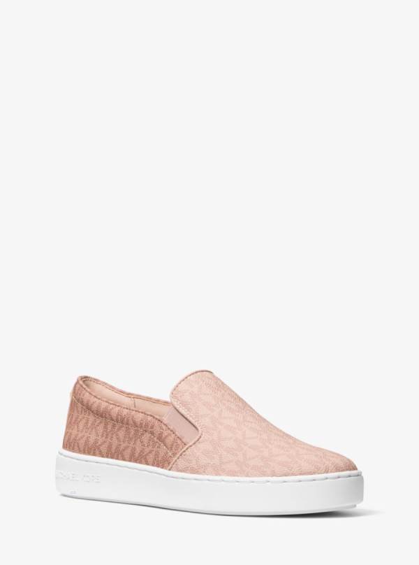 Damske Slip On Michael Kors Keaton Two-Tone Logo Sneaker Ruzove - Topanky Michael Kors Obchod | EGJAM-0851